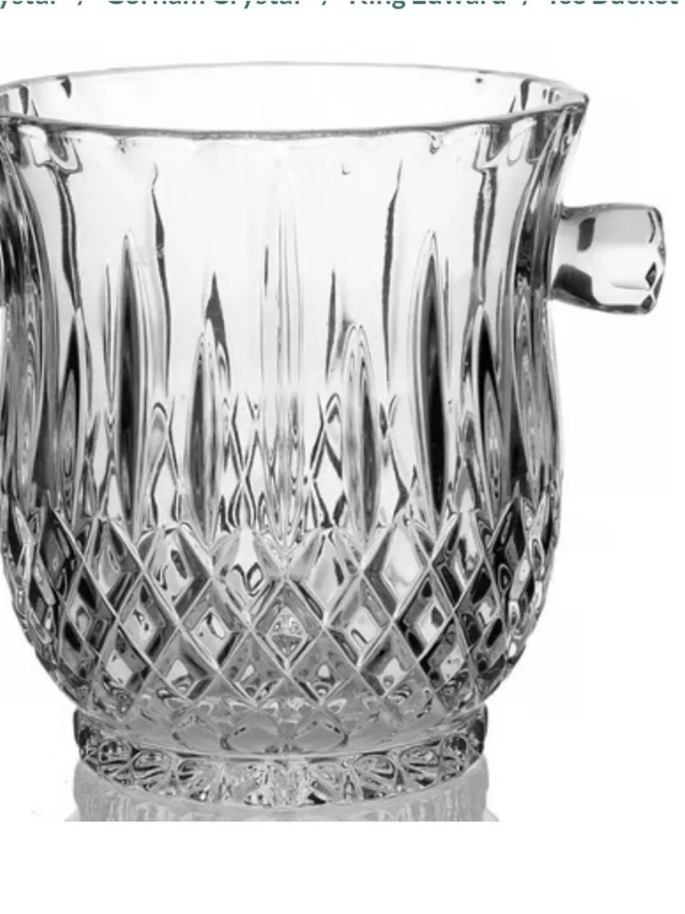Gorham King Edward Crystal Ice Bucket Vintage Lead Crystal